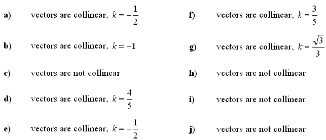 Vectors - Answers to Exercise 4